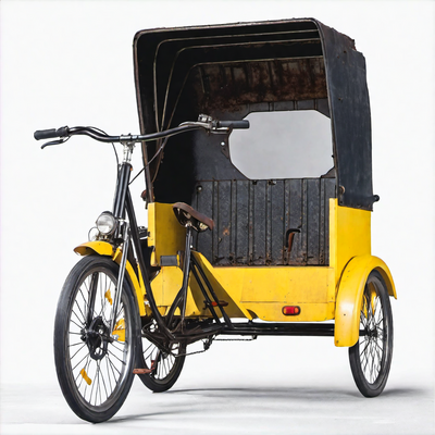 Eine Fahrrad Rikscha